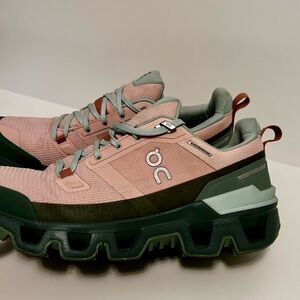 On Running CLOUDWANDER Waterproof Shoes in Pink and Green